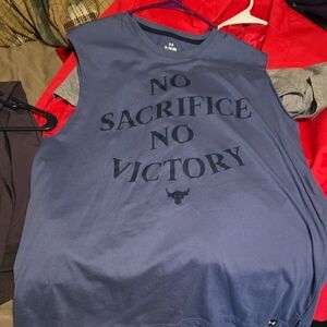 Under Armour Project Rock Blue Graphic Sleeveless Shirt